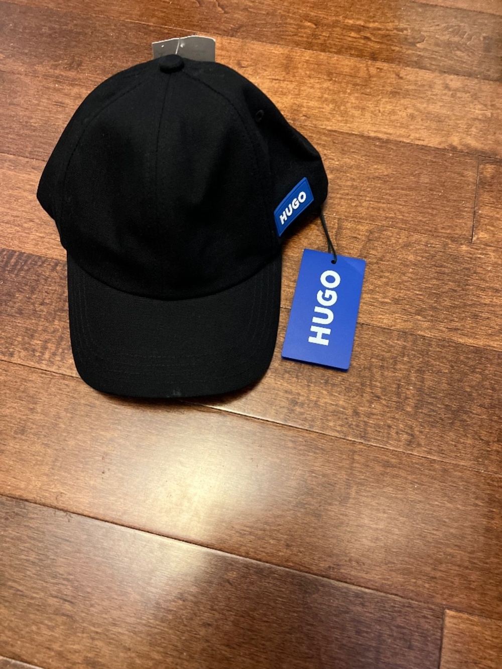 Hugo Boss Black Baseball Cap with Blue Logo Tag